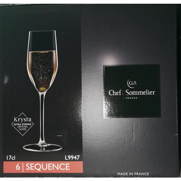 Chef & Sommelier SEQUENCE FLUTE pezsgős pohár 17 cl,  6 db