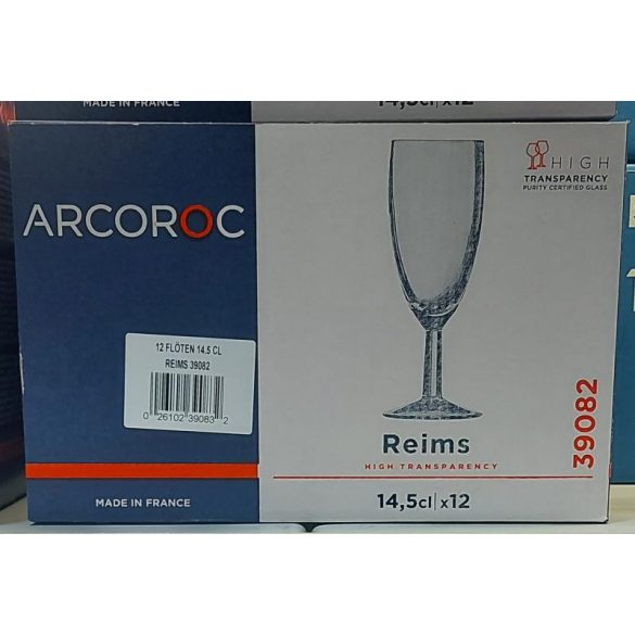 Arcoroc Reims pezsgős talpas pohár készlet 6 x 14,5 cl
