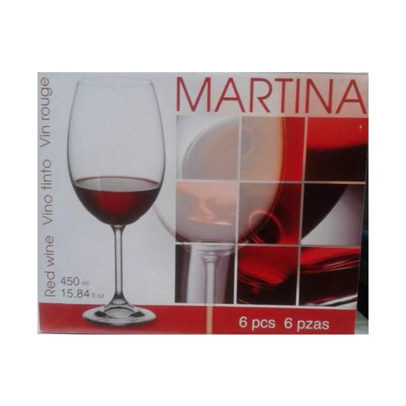 Martina Bohemia boros kristály pohár készlet 6 x 45 cl