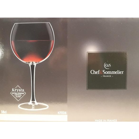 Chef & Sommelier Cabernet kristály boros kehely készlet (ballon) 6 x 58 cl