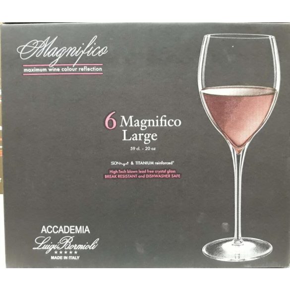 Luigi Bormioli Magnifico Large talpas kristály boros pohár készlet 6 x 59 cl