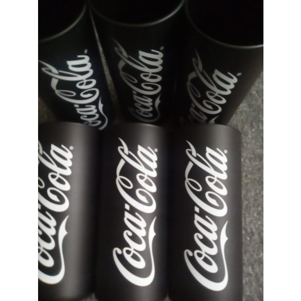 Coca-cola  fekete üveg üdÍtős pohár szett 6 db,  27 cl