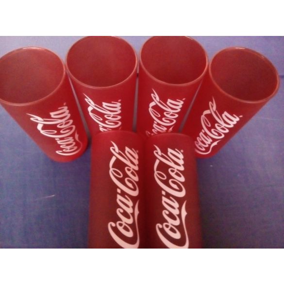 Luminarc Coca-cola piros színű üveg pohár szett 6 db, 27 cl