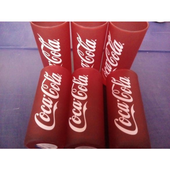 Luminarc Coca-cola piros színű üveg pohár szett 6 db, 27 cl