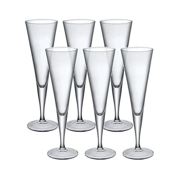 Bormioli Rocco Ypsilon formájú pezsgős pohár készlet 6 x 16,2 cl