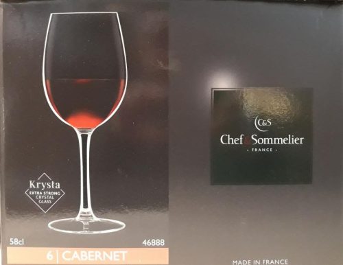 Chef & Sommelier Cabernet kristály talpas boros pohár készlet  (tulip) 6 x 58 cl  Ingyenes szállítással