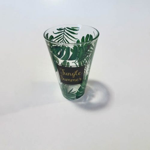 Nadis Jungle üveg üdÍtős pohár szett, 6 db,  31 cl