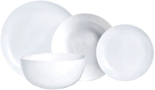 Luminarc Diwali fehér színű 19 részes opál üveg étkészlet