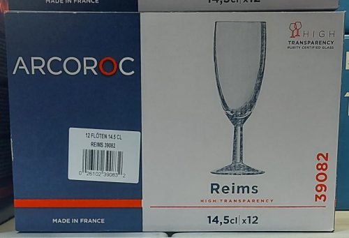 Arcoroc Reims pezsgős talpas pohár készlet 6 x 14,5 cl