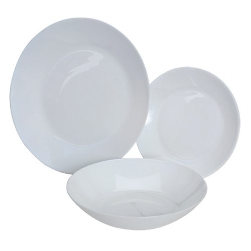 Luminarc Zelie fehér színű 18 részes opál üveg étkészlet Ingyenes szállítással