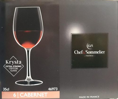 Chef & Sommelier Cabernet talpas kristály  boros kehely készlet (tulip) 6 x 35 cl  Ingyenes szállítással