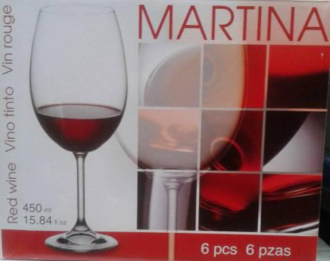 Martina Bohemia boros kristály pohár készlet 6 x 45 cl Ingyenes szállítással