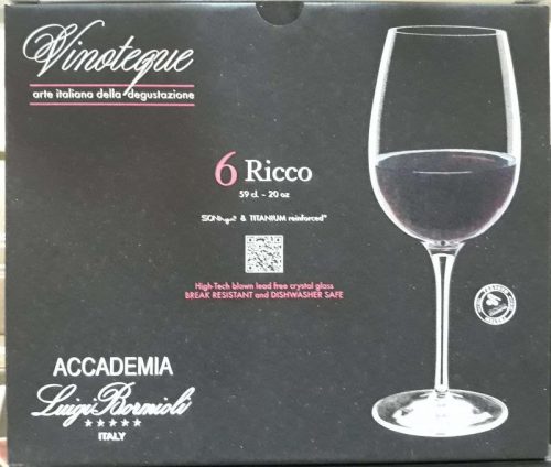 Luigi Bormioli  Vinoteque Ricco kristály boros pohár készlet 6 x 59 cl Ingyenes szállítással