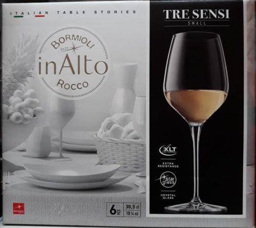 Bormioli Rocco Inalto Tre Sensi talpas boros pohár készlet 6 x 30,5 cl  Ingyenes szállítással