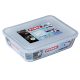 Pyrex Cook & Freeze téglalap sütő-hűtő tál műanyag tetővel,  22*17*6 cm,  1,5 literes Ingyenes szállítással