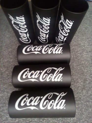 Coca-cola  fekete üveg üdÍtős pohár szett 6 db,  27 cl