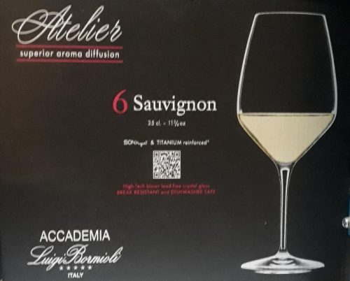 Luigi Bormioli Atelier Sauvignon kristály talpas boros pohárkészlet 6 x  35 cl Ingyenes szállítással