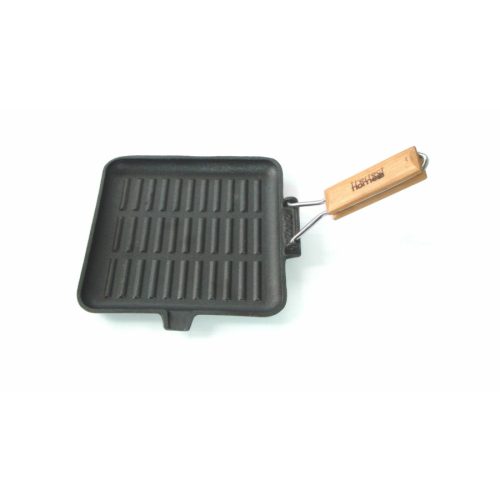 Öntöttvas grill serpenyő 21,5 cm szögletes  Ingyenes szállítással